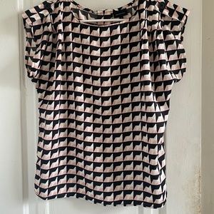 Who What Wear Boxy Print Blouse